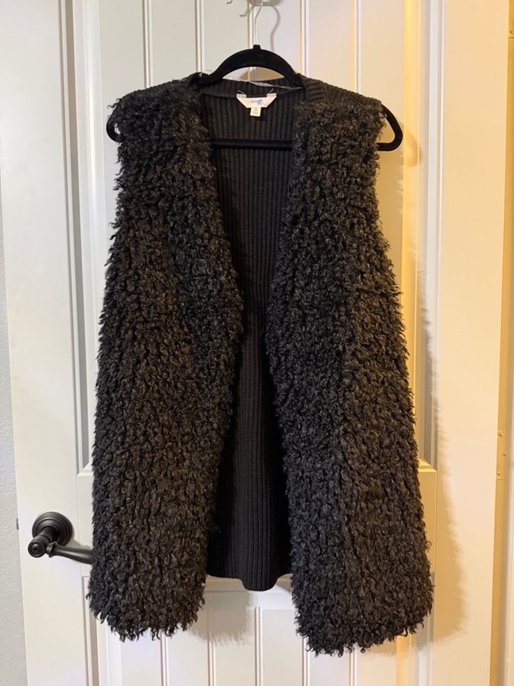 Cozy Black Faux Shearling Vest